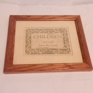 Vintage home decor "children are a gift from the Lord